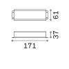Napájecí zdroj Napájecí zdroj pro LED, vstup 230V, výstup 24V, 40W, IP65, rozměry 171x37x61mm. náhled 1