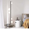 BIRDS Stojací lampa, základna kov, povrch mosaz a černá, dif sklo opál, pro žárovku 5x15W, G9, 230V, IP20, tř.1, rozměry d=300mm, h=1600mm. náhled 4