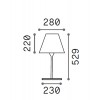 ARCAIDA Stojací venkovní lampa, těleso kov, povrch černá antracit, difuzor plast opál, pro žárovku 1x42W, E27, IP44, rozměry d=280mm, h=529mm. náhled 2