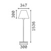 ARCAIDA Stojací venkovní lampa, těleso kov, povrch černá antracit, difuzor plast opál, pro žárovku 1x42W, E27, IP44, rozměry d=347mm, h=1536mm. náhled 2