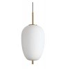 UMILE Závěsné svítidlo, základna kov, povrch zlatá, stínítko sklo opál, LED 20W, 2050lm, teplá 3000K, 230V, IP20, tř.2, rozměry d=270mm, h=445mm, vč. závěs. kabelu l=2590mm, lze zkrátit. náhled 1