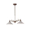 FIORDIPIZZO Závěsné svítidlo, těleso kov, povrch mosaz antik, stínítko keramika, pro žárovku 2x46W, E27, A60, 230V, IP20, tř.1, l=890mm, h=110mm, závěs l=600-1000mm náhled 1