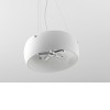 OPTICO Závěsné svítidlo, základna kov, povrch bílá, difuzor sklo opál, pro žárovku 5xE27, 230V, IP20, d=500mm, rozměry h=200mm, vč závěs lanka l=1200mm, lze zkrátit. náhled 2