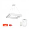 CANTO Závěsné svítidlo, kov, bílá, dif plast opál, LED 60W, 4200lm, smart TUYA, Matter, Zigbee 3.0, dálk ovl. (souč.) nebo tel.  CCT nast teplá 2700K-denní 6500K, stmív 230V, 800x800mm, záv l=1200mm náhled 3