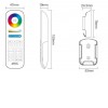 NEO LITE RF dálkový ovladač smart Tuya, pro ovládání zařízení Zigbee 3.0 v2, pro osvětlení, funkce zap/vyp, CCT nastav. teplota svícení, stmívání, RGB, plast bílá, rozměry 53x153x19mm náhled 3