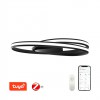 ROUND Stropní svítidlo, kov, černá, dif plast opál, LED 35W, 1750lm, smart TUYA, Matter, Zigbee 3.0, dálk ovl. (souč) nebo mob. tel. CCT nast teplá 2700K-denní 6500K, stmív 230V, d=700mm, h=100mm náhled 2
