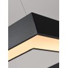 CANTO SLIM Závěsné svítidlo, kov, černá, dif plast opál, LED 60W, 4200lm, smart TUYA, Zigbee 3.0, dálk ovl. (souč.) nebo tel.  CCT nast teplá 2700K-denní 6500K, stmív 230V, 800x800mm, záv lanko l=1500mm náhled 3