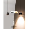 DORMINE Závěsné svítidlo, kov, černá, sklo čiré, LED 6W, 480lm, smart TUYA, Zigbee 3.0, dálk ovl. (souč.) nebo tel.  CCT nast teplá 2700K-denní 6500K, stmív 230V,d=100mm, záv lanko l=1500mm, svítí dolů. náhled 2