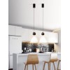 DORMINE Závěsné svítidlo, kov, černá, sklo čiré, LED 6W, 480lm, smart TUYA, Zigbee 3.0, dálk ovl. (souč.) nebo tel.  CCT nast teplá 2700K-denní 6500K, stmív 230V,d=100mm, záv lanko l=1500mm, svítí dolů. náhled 4