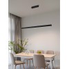 TRIANGOLO Závěsné svítidlo, kov, černá, dif plast opál, LED 28W, 1960lm, smart TUYA, WiFi, dálk ovl. Beacon (souč.) nebo tel.  CCT nast teplá 2700K-denní 6500K, stmív 230V, 1250x40mm, záv l=1500mm náhled 4