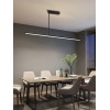 ASTA Závěsné svítidlo, kov, černá, dif plast opál, LED 28W, 1960lm, smart TUYA, WiFi, dálk ovl. Beacon (souč.) nebo tel.  CCT nast teplá 2700K-denní 6500K, stmív 230V, 1195x70mm, záv l=530mm náhled 4