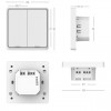 NEO Smart vypínač Dotykový vypínač 2-tlačítkový WiFi, kompatibilní smart systém Tuya, 230V, IP20, plast bílá, rozměry 86x86x37,5mm náhled 2