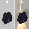 WALL Nástěnné venkovní solární svítidlo, těleso plast černá, LED 2W, teplá 3000K, baterie 3,2 V/1300mAh, svícení cca 8-10hod, IP54, rozměry 130x45mm, soumrakový senzor večer roszvítí, ráno zhasne náhled 2