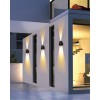 WALL Nástěnné venkovní solární svítidlo, těleso plast černá, LED 2W, teplá 3000K, baterie 3,2 V/1300mAh, svícení cca 8-10hod, IP54, rozměry 130x45mm, soumrakový senzor večer roszvítí, ráno zhasne náhled 3