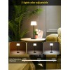 BONITO Venkovní stolní lampa, kov, černá, dif plast opál, LED 4W, 200lm, dotyk. nastav. teplota CCT teplá 3000K-denní 5000K, stmív. STEP, 230V, IP44, d=130mm, h=380mm, napájení solární panel, nebo USB-C. náhled 3