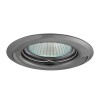 ARGUS P-CB Vestavné svítidlo kruhové pevné, těleso kov, povrch chrom černý lesk, 1x50W, Gx5,3, 12V, IP20, d=82mm, h=100mm, symbol "F" montáž na hořlavý podklad max 35W náhled 1