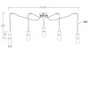 FIX Závěsný kabel s objímkou, těleso plast, povrch černá, pro žárovku 5x60W, E27, 230V, IP20, tř.1, rozměry d=1500mm, výška závěs kabelu h=1000mm, lze zkrátit. náhled 3