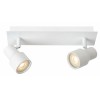 SIRENE-LED Stropní svítidlo, nastavitelný směr svícení, těleso kov, povrch lak bílá, LED 2x4,5W, GU10, teplá 3000K, 320lm, 230V, do koupelny IP44, tř.2. rozměry 280x80x115mm, vč.sv.zdr. náhled 1