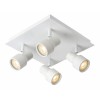 SIRENE-LED Stropní svítidlo, nastavitelný směr svícení, těleso kov, povrch lak bílá, LED 4x4,5W, GU10, teplá 3000K, 320lm, 230V, do koupelny IP44, tř.2. rozměry 250x250x140mm, vč.sv.zdr. náhled 1