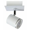RILOU-LED Stropní svítidlo, nastevitelný směr svícení, těleso kov, povrch lak bílá mat se stříbrnými detaily, LED 1x4,5W, GU10, teplá 3000K, 320lm, 230V, IP20, tř.1. rozměry 100x100x150mm, vč.sv.zdr náhled 2