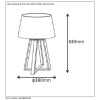 COFFEE Stolní lampa, těleso kov, povrch lak měď hnědá antická zašlá, stínítko textil hnědá, pro žárovku 1x60W, E27, 230V, IP20, tř.2. rozměry 385x385x630mm náhled 3