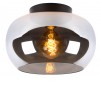 JUDI Stropní přisazené svítidlo, těleso kov, povrch černá mat, stínítko kouřové sklo, pro žárovku 1x40W, E27, 230V, rozměry: d=305mm, h=205mm. náhled 1