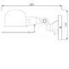HONORE Nástěnné svítidlo, materiál kov, povrch rezavá hnědá, pro žárovku 1x25W, E14, 230V, IP20, tř.1, rozměry 282x139mm. náhled 2