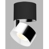 KLIP ON LED 11W Stropní přisazené bodové svítidlo, nastavitelný směr svícení, těleso hliník, povrch černá/chrom, LED 1x11W, 770lm, teplá 3000K, Ra80, stmív TRIAC, 230V, IP20, rozměry d=77mm, výška: 98,5mm náhled 1