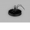 HBAY Závěsné průmyslové svítidlo, těleso hliník, černá, dif plast opál, LED 100W-200W, 16500-33000lm, nast. CCT  neutr 4000K-denní 5000K, stmív. 0-10V, Ra80, vyzař. úhel 90°, 230V, IP65, d=310mm, h=175mm. náhled 2