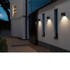 TOMY Nástěnné venkovní svítidlo, základna hliník, povrch černá antracit, krycí sklo čiré, LED 4,5W, 450lm, teplá 3000K, Ra80, 230V, IP65, rozměry 100x100x100mm, svítí dolů náhled 3
