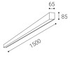 LINO Stropní přisazené lineární svítidlo, hliník, bílá, dif plast opál, LED 21-32W, 2940-4480lm, přepín CCT teplá 3000K-neutrální 4000K, stmív. DALI-PUSH, Ra90, 230V, IP20, rozměry 85x65mm, l=1200mm. náhled 5