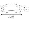 YPSO Kroužek pro svítidlo, těleso kov, povrch černá, rozměry d=360mm, h=35mm náhled 6