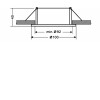 ENIF Vestavné stropní svítidlo, výklopné +-35°, materiál hiiník, povrch vnější bílá, vnitřní černá, pro žárovku 1x35W, GU5,3, 12V, IP20, tř.3, rozměry d=100mm, h=40mm náhled 5