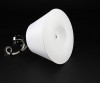 MISTERIA III Závěsné svítidlo, tvar kužel, základna kov, povrch chrom, kabel transp, stínítko textil bílá, difuzor sklo opál, pro žár 3x60W, E27, 230V, IP20, tř.1, d=460mm, h=260mm, závěs l=1500mm, lze zkrátit náhled 4