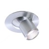 POINT VÝPRODEJ Vestavné bodové svítidlo výklopné +-35°, materiál hliník, povrch elox šedostříbrná, LED 1W, teplá 3000K, vyzař úhel 30°, 230V, IP20, d=40mm. náhled 1