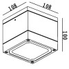 MOB II Přisazené stropní venkovní svítidlo, materiál hliník, povrch antracit, difuzor plast opál, pro LED 1x9W, GX53, 230V, IP54, tř.1, rozměry 108x108x100mm náhled 7