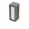WALL LINE III Nástěnné venkovní svítidlo, materiál hliník, povrch antracit, difuzor sklo opál, detail přední průzory, pro žárovku 1x18W, E27, 230V, IP54, tř.1, rozměry 110x108x250mm náhled 4