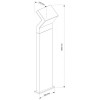 TAYGETA Venkovní sloupkové svítidlo, těleso hliník, povrch tmavě šedá, difuzor plast opál, LED 16W, teplá 3000K, 1500lm, 230V, IP65, Ra80, rozměry 220x148mm, h=1000mm. náhled 5