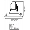 BUILT IN RING Stropní, vestavné, bodové svítidlo, materiál hliník, povrch bílá mat, pro LED modul 26W/33W, IP20, rozměry d=170mm, h=50mm náhled 2