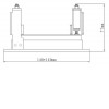 MODULAR SYSTEM Podhledové, bodové svítidlo, materiál hliník, povrch bílá, pro LED modul 1x31W, rozměry 140x140x77mm. náhled 3