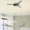 RINGIO 1 Závěsné svítidlo,těleso hliník,povrch šedostříbrná,difuzor plast opál mat,LED 1x17,3W, teplá,1020lm/cca 50W žár., 230V,IP20,d=800mm, h=70mm, závěs l=900mm náhled 1