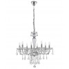 VENEZIA Křišťálový lustr, těleso kov, povrch chrom lesk, sklo křišťál, pro žárovku 8X40W, E14, 230V, IP20, rozměry d=700mm h=680mm, vč.závěsného řetězu l=1300mm, lze zkrátit náhled 1