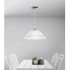 PREGO Závěsné svítidlo, základna kov, povrch chrom lesk, difuzor sklo, povrch alabastr, pro žárovku 1x60W, E27, 230V, IP20, rozměry d=400mm h=130mm, vč.závěsného kabelu l=1000mm, lze zkrátit náhled 5