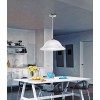 PREGO Závěsné svítidlo, základna kov, povrch chrom lesk, difuzor sklo, povrch alabastr, pro žárovku 1x60W, E27, 230V, IP20, rozměry d=400mm h=130mm, vč.závěsného kabelu l=1000mm, lze zkrátit náhled 6