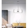 CHIARA Závěsné svítidlo, tvar prstenec, základna hliník, povrch chrom, krycí sklo čiré, pro žárovku 5x60W, E27, 230V, IP20, rozměry d=500mm h=200mm, vč.závěsného kabelu l=1000mm, lze zkrátit náhled 3