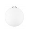 NEVOSO Stropní svítidlo, základna kov, povrch chrom lesk, difuzor sklo opál, pro žárovku 1x60W, E27, 230V, IP20, rozměry d=300mm h=320mm náhled 1