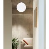 NEVOSO Stropní svítidlo, základna kov, povrch chrom lesk, difuzor sklo opál, pro žárovku 1x60W, E27, 230V, IP20, rozměry d=300mm h=320mm náhled 3
