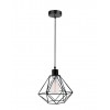 PIETRA Závěsné svítidlo, základna kov, stínítko kov drátěné, povrch černá, pro žárovku 1x40W, E27, 230V, IP20, rozměry d=200mm, vč.závěsného kabelu l=1200mm, lze zkrátit náhled 1