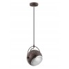 DEGLI Závěsné svítidlo, nastav směr svícení, základna kov, stínítko zvenku kov černá, zevnitř hliník, pro žárovku 1x40W, E27, 230V, IP20, rozměry d=180mm h=190mm, vč.závěsného kabelu l=2500mm, l náhled 2