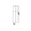 STICK Sloupkové venkovní svítidlo, těleso hliník, povrch tmavě šedá, difuzor plast opál, pro žárovku 1x40W, E27, A60, 230V, IP54, rozměry 76x76x250mm náhled 2